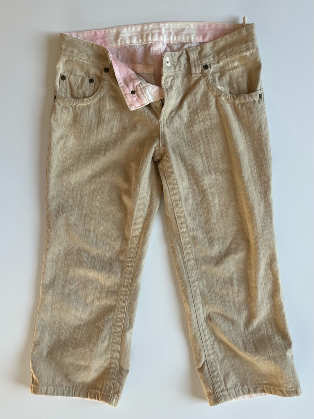 BARREL Hand Painted Cropped Pants Size 29 Made in Italy Limited Edition